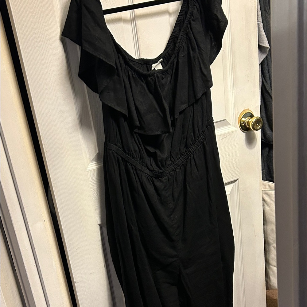 Black Women's linen jump suit